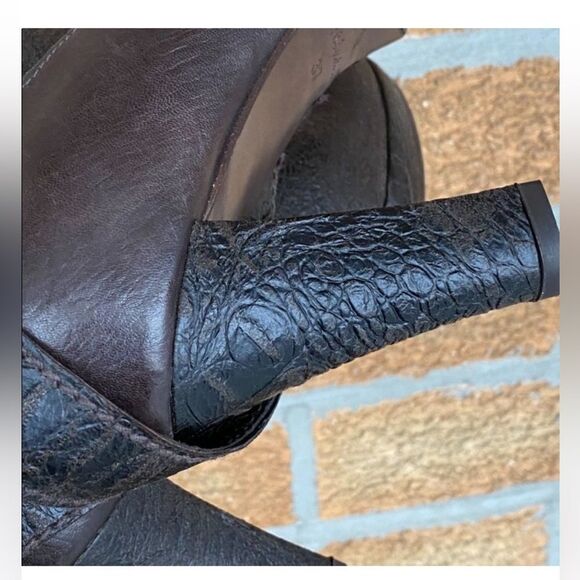 Henry Beguelin brown leather boots size 7 - Picture 9 of 11